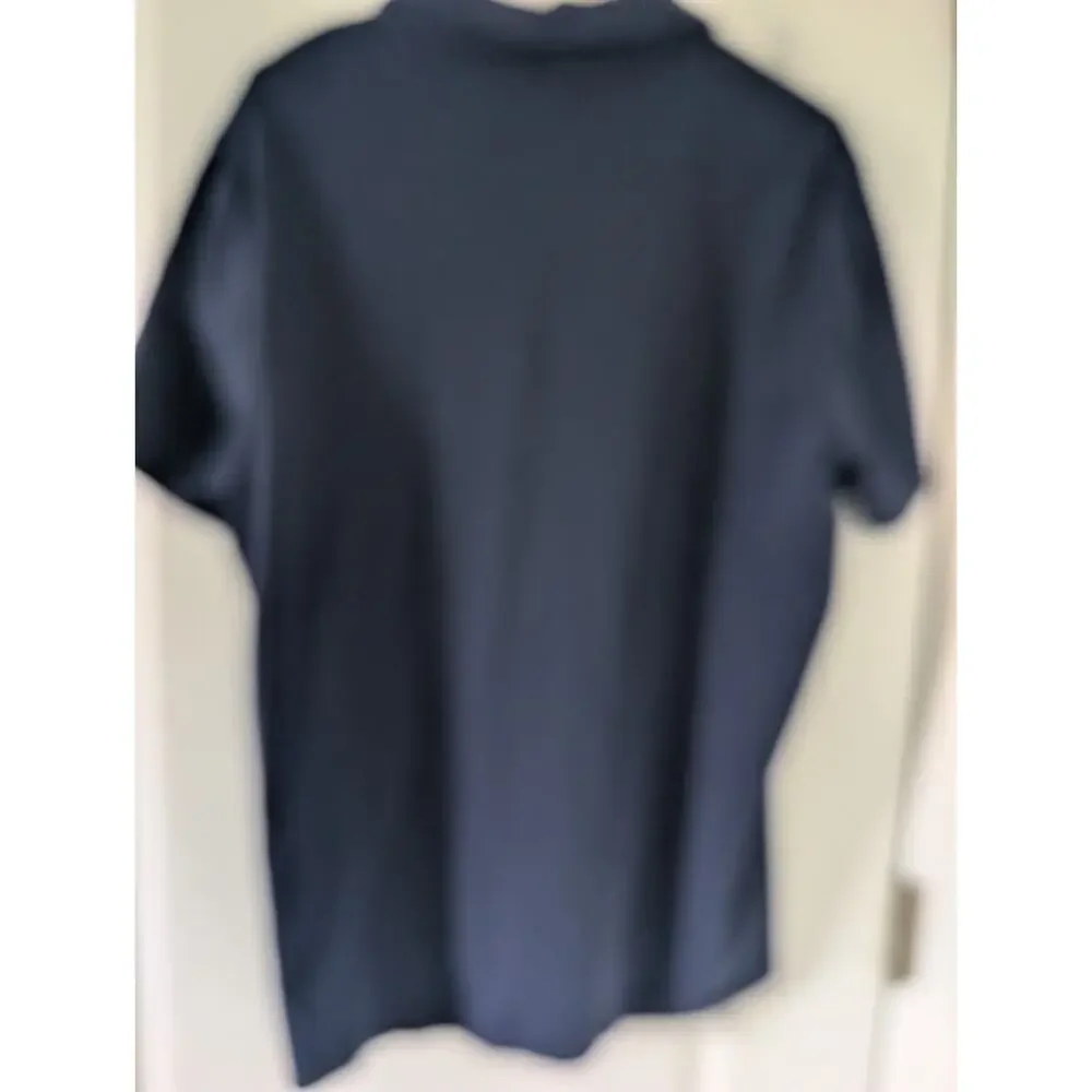 Banana Republic Mens Navy Blue 100 % Cotton Short Sleeve Polo Shirt Large